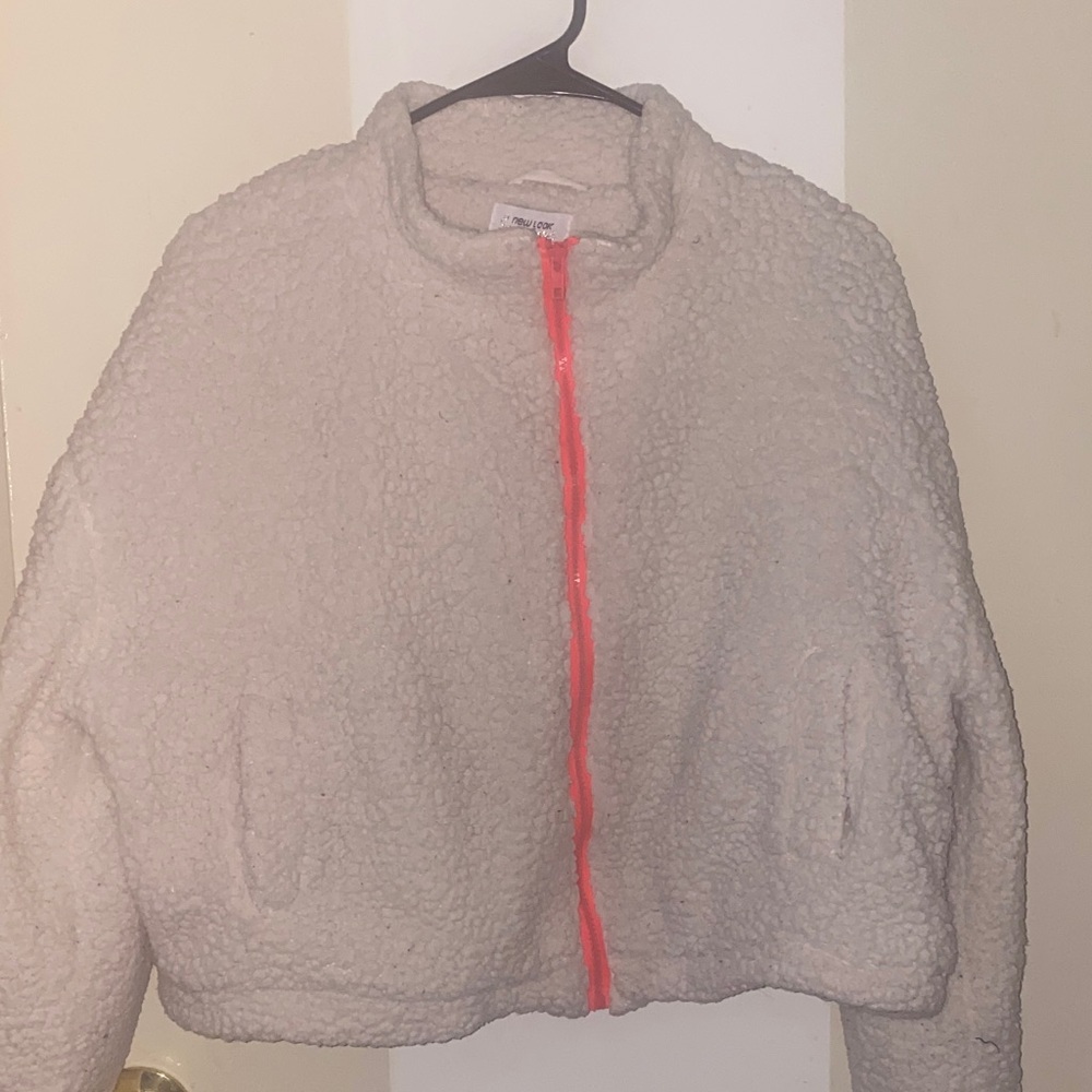 Supreme Teddy Jacket with Pink  Zipper